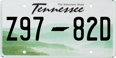 TN license plate Z9782D