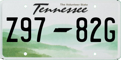 TN license plate Z9782G