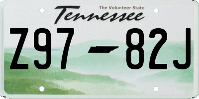 TN license plate Z9782J