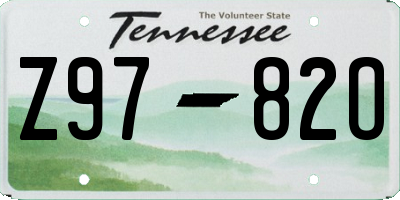 TN license plate Z9782O