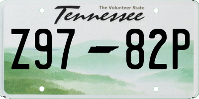 TN license plate Z9782P