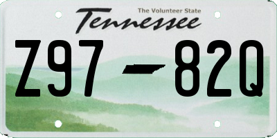 TN license plate Z9782Q