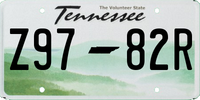 TN license plate Z9782R