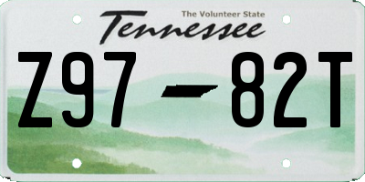 TN license plate Z9782T