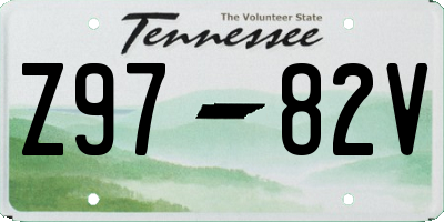TN license plate Z9782V