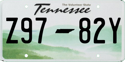 TN license plate Z9782Y