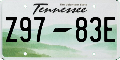 TN license plate Z9783E