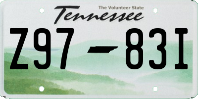TN license plate Z9783I
