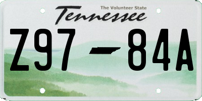 TN license plate Z9784A