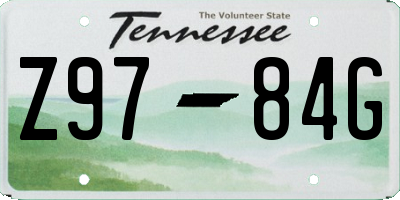 TN license plate Z9784G