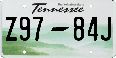 TN license plate Z9784J