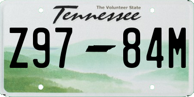 TN license plate Z9784M