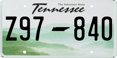 TN license plate Z9784O