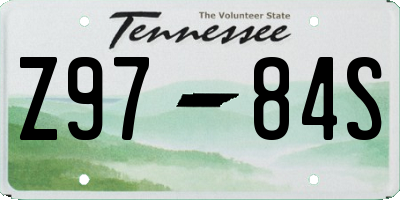 TN license plate Z9784S