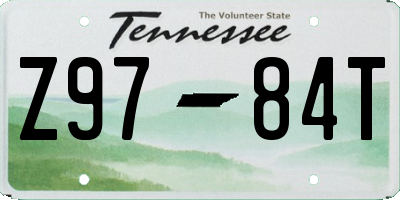 TN license plate Z9784T