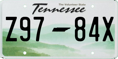 TN license plate Z9784X