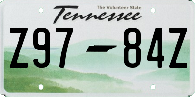 TN license plate Z9784Z