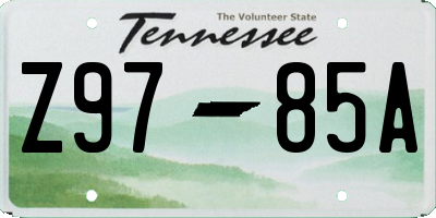 TN license plate Z9785A