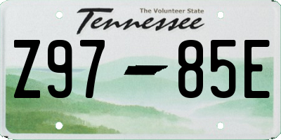 TN license plate Z9785E