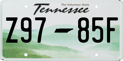 TN license plate Z9785F
