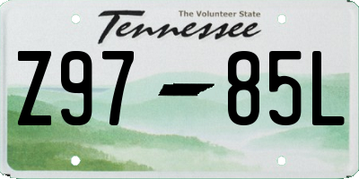 TN license plate Z9785L