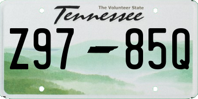 TN license plate Z9785Q