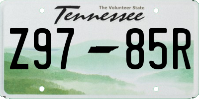 TN license plate Z9785R