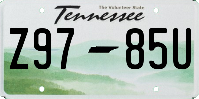 TN license plate Z9785U