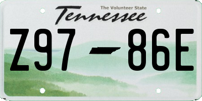 TN license plate Z9786E