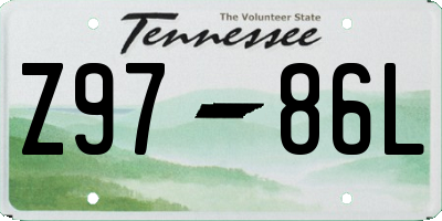 TN license plate Z9786L