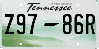 TN license plate Z9786R