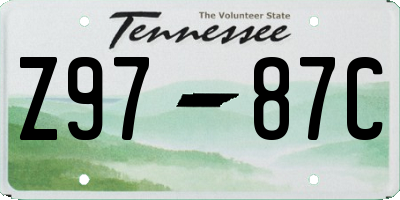 TN license plate Z9787C