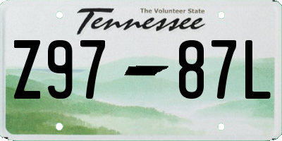 TN license plate Z9787L