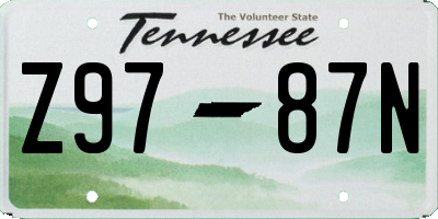 TN license plate Z9787N