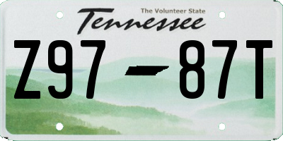 TN license plate Z9787T