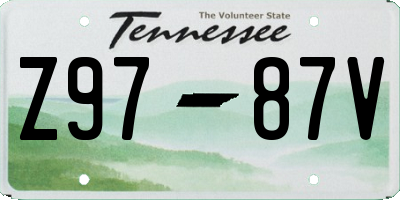 TN license plate Z9787V