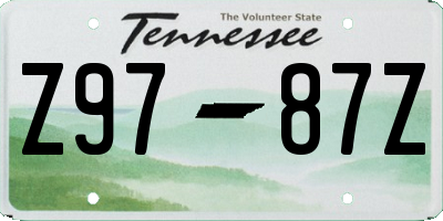 TN license plate Z9787Z