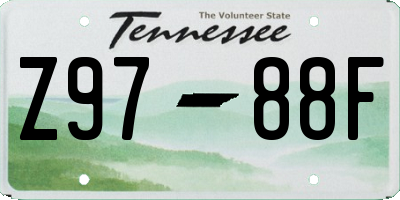 TN license plate Z9788F