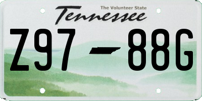 TN license plate Z9788G