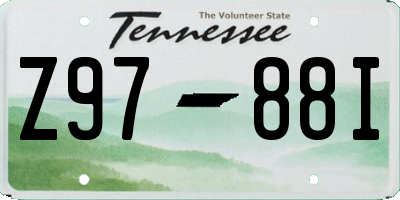 TN license plate Z9788I