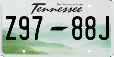 TN license plate Z9788J