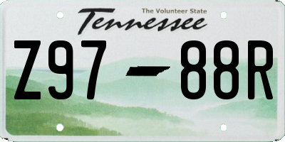 TN license plate Z9788R