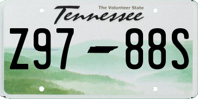 TN license plate Z9788S