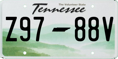 TN license plate Z9788V
