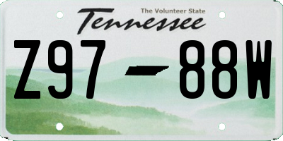 TN license plate Z9788W