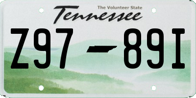 TN license plate Z9789I