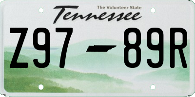 TN license plate Z9789R