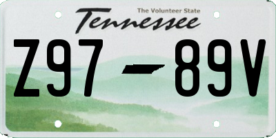 TN license plate Z9789V