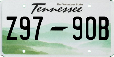 TN license plate Z9790B