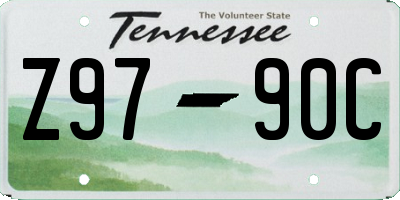 TN license plate Z9790C